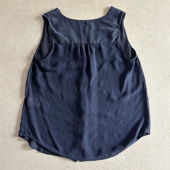 Joie Fawnene Sheer Silk Sleeveless Tank Blouse ASO Elena Gilbert - Picture 4 of 9